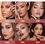 Rouge à lèvres liquide mat 6 couleurs, longue tenue, teinte antiadhésive, brillant à lèvres nude, waterproof, maquillage