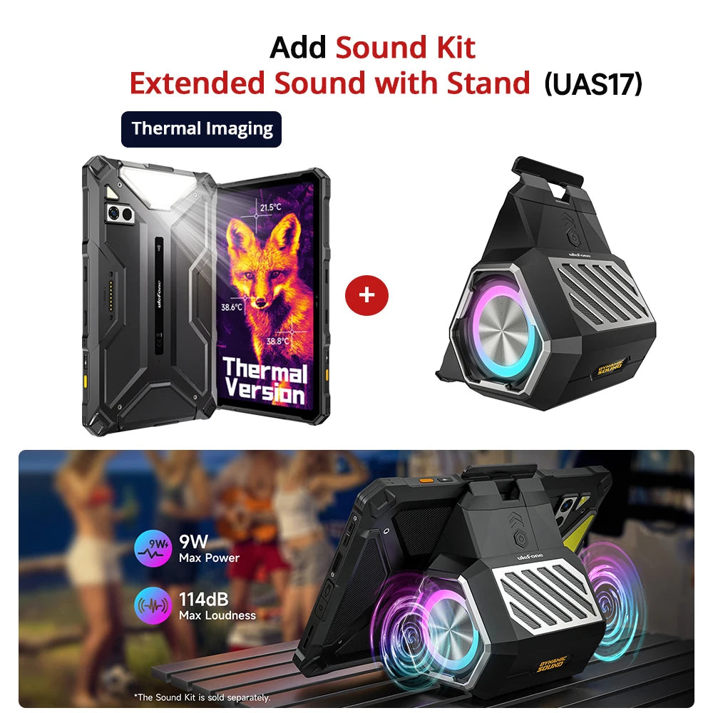 Tablette robuste Ulefone Armor Pad 4 Ultra 5G, écran 10,36 pouces, 2K, jusqu'à 16 Go de RAM, 256 Go de ROM, Android 14, 11 800 mAh