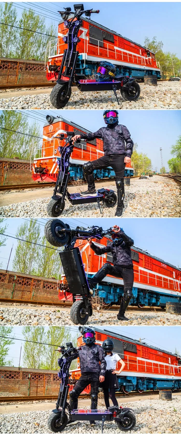 2024 new 10000W 72v 40ah electric scooter 13-inch tires maximum speed 130km/h cruising range 120km LCD screen foldable scooter