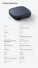 Altavoz Bluetooth inalámbrico de pared con sonido envolvente 3D, radio FM multifuncional, subwoofer portátil para exteriores, batería de larga duración