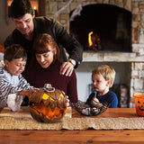 Halloween Pumpkin Decoration Realistic Scary Atmosphere Light Battery Powered with Light Up Eyes for Courtyard Bar Haunted House