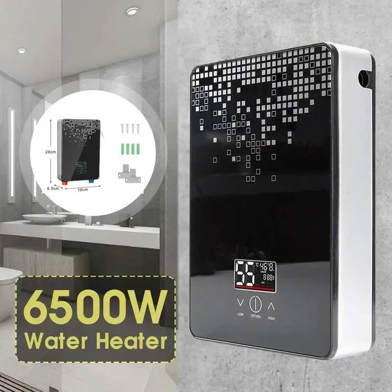 Calentador de agua eléctrico sin tanque, caldera instantánea para baño, 110 V, 220 V, termostato de ducha sin tanque, seguro, inteligente, automático