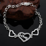 Pulsera de plata de ley 925 con dije de moda para hombre y mujer, cadena de cuerda trenzada, joyería fina, regalo de boda, fiesta y Navidad.