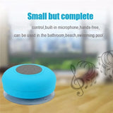 Altavoz Bluetooth inalámbrico resistente al agua con ventosa para coche y ducha.