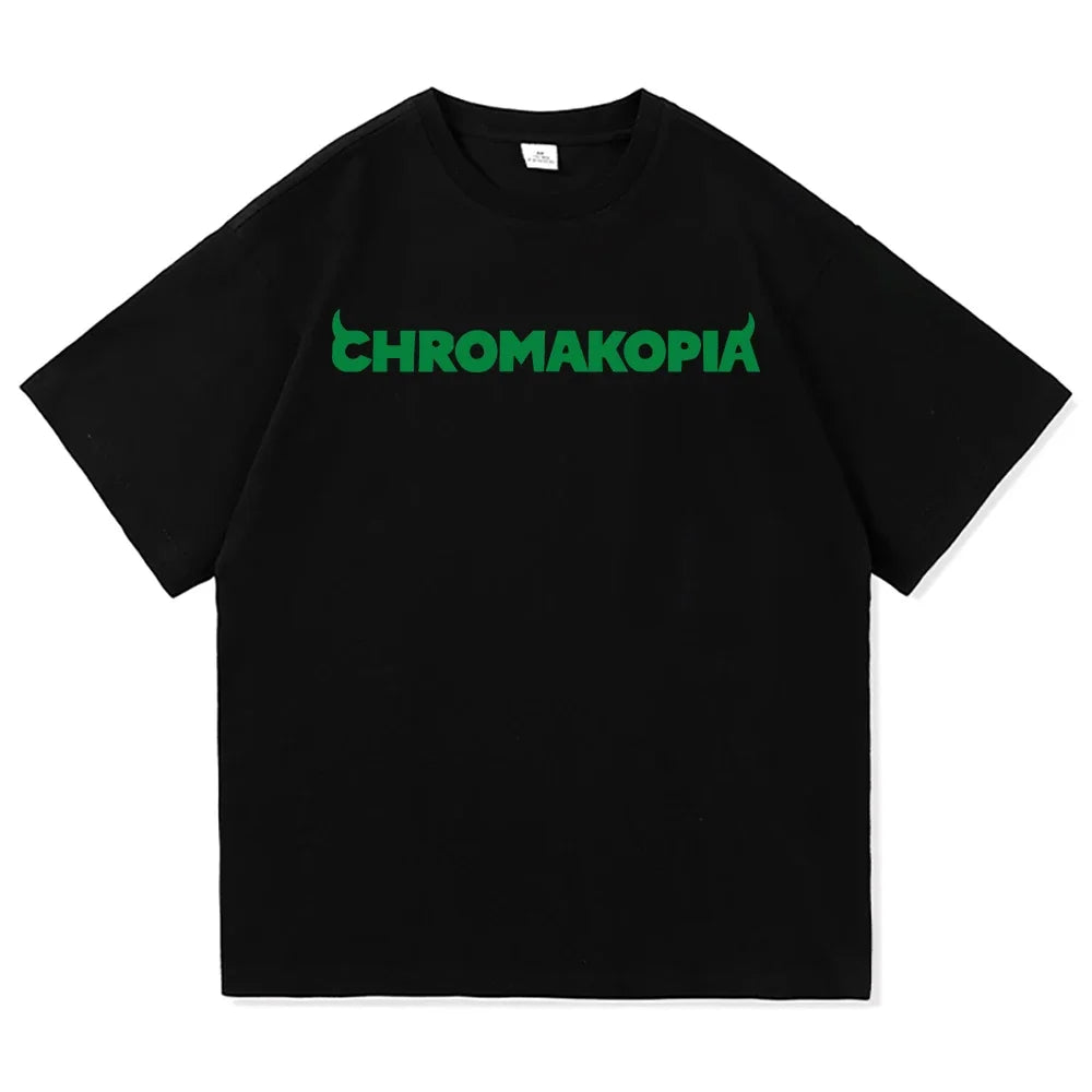 Men Women Tyler The Creator Chromakopia T Shirt Aesthetic Letter Print T-Shirt High Quality Cotton Round Neck Tees Shirts - Lootquake