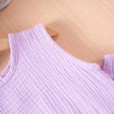 Summer Kids Cotton Casual 2pcs Toddler Girls Solid Color Sleeveless Top + Ruffle Pants Set Comfortable Fashion Hot Sale - Lootquake