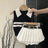 Baby Girls Knitted Polo Shirt Summer Set Latest Children's Western style Tank Top Fashionable Pleated Skirt Two Piece Set - Lootquake