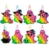Adhesive Wallpaper for Wall Halloween Ghost, Scary Scratch Art DIY Decals for Haunted House Party Supplies Home Decor