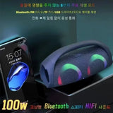 Portable Waterproof 100W High Power Bluetooth Speaker RGB Colorful Light Wireless Subwoofer 360 Stereo Surround TWS FM Boom Box