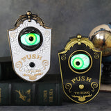 Decoração de halloween led pendurado campainha de um olho brilhante globo ocular som de terror festa de halloween decoração de c