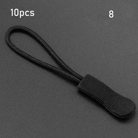 10Pcs Zipper Puller End Fit Rope Tag Fixer Zip Cord Tab Replacement Clip for Broken Buckle Travel Bag Suitcase Tent Backpack - Lootquake