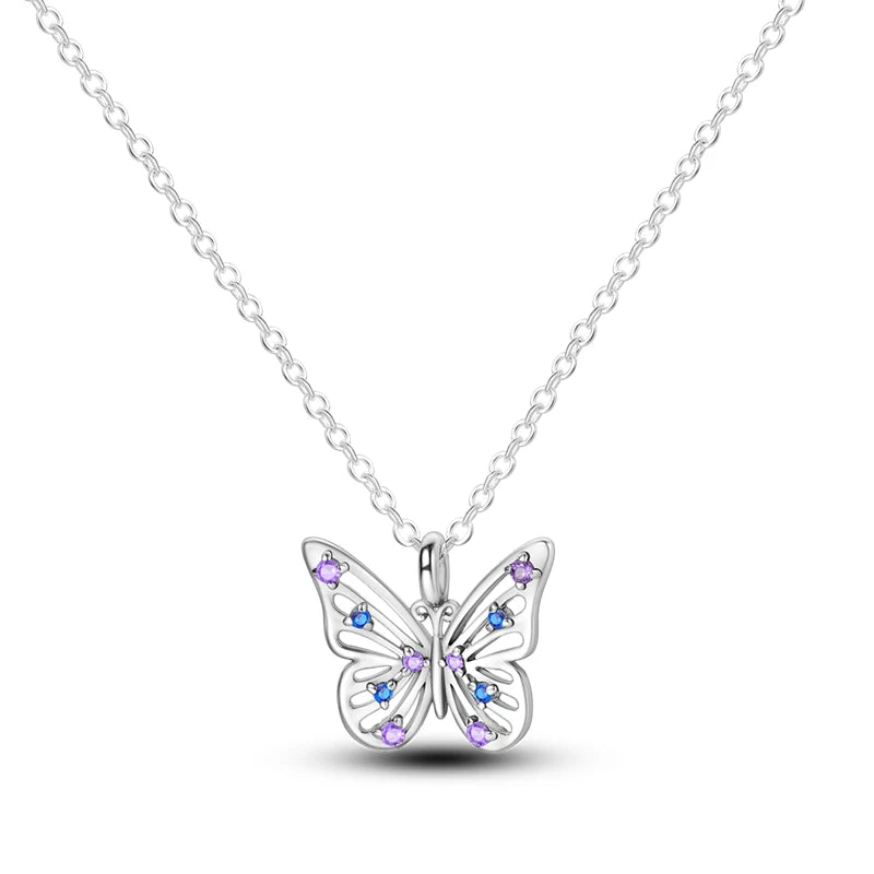Silver Plated Women Link Chain Fine Necklace Fit Mini Dangle Charms DIY Fashion Pendant Collar - Lootquake