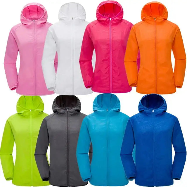 Camping Waterproof Jacket Men Women Windbreaker Men Raincoat Rain Jacket Men Waterproof Hiking Climbing Clothes Sun Protection - Lootquake