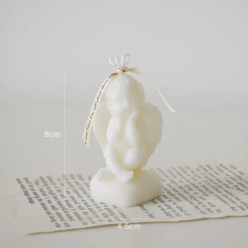 Vela perfumada con forma de ángel para decoración de habitación, estilo nórdico, que alivia la fatiga y crea un ambiente festivo para bodas y cumpleaños.