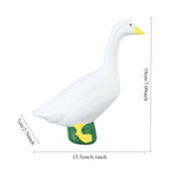 Resin Goose Figurine Lifelike Exquisite Craft Goose Statue Sculpture Ornament for Home Garden Porches Decoration