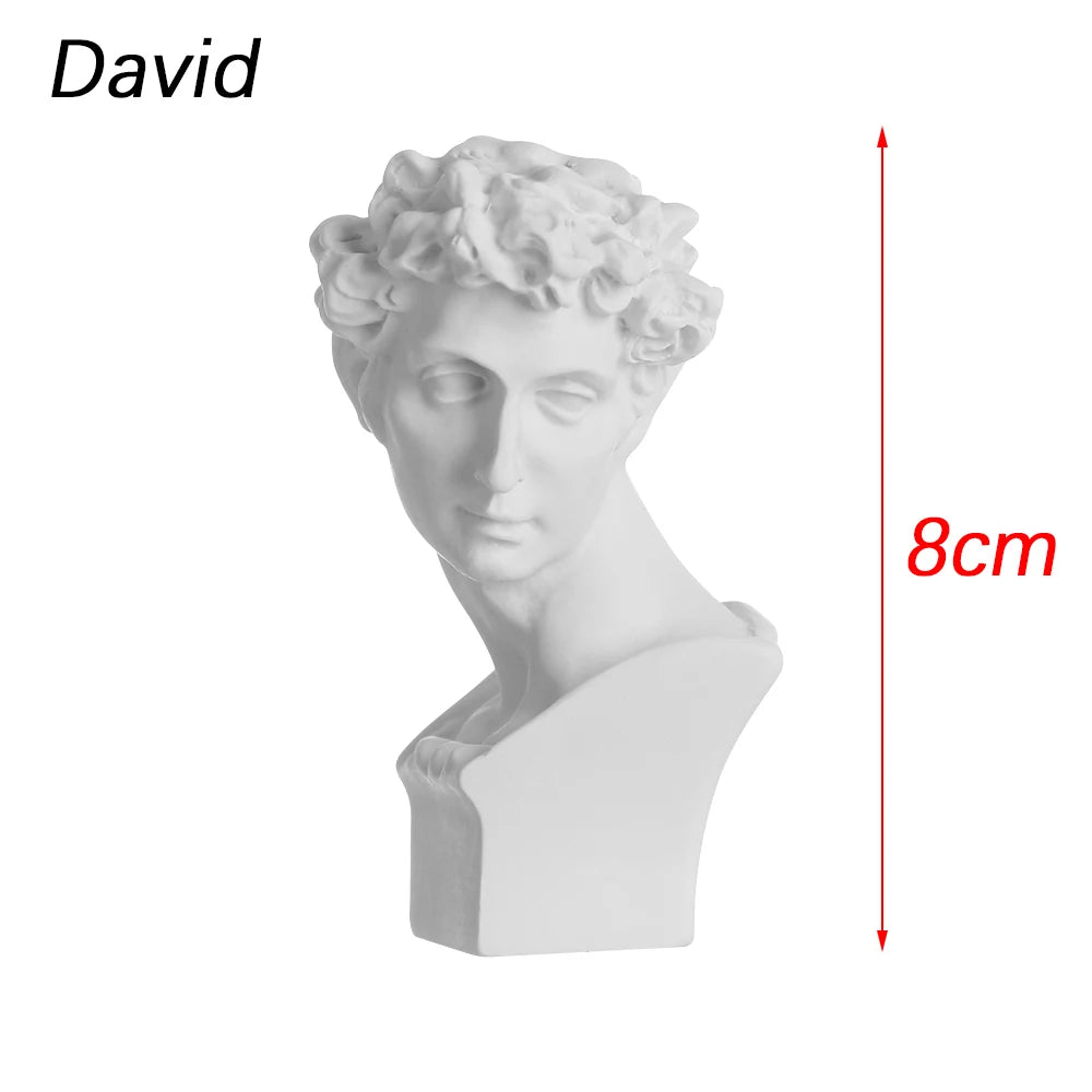 Mini Plaster Statue Greek Mythology Celebrities Famous Sculpture Figurine Drawing Practice Gypsum Bust Portraits