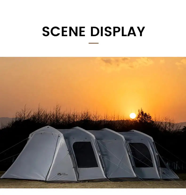 MOBI GARDEN Camping LS4 Tunnel Tent Living Shell Tent Large Blow Tent Invite Space Two Bedrooms