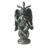 Horned God Baphomet, Sabbatic Goat Statue; Mendes Divine Goat Idol; Satanic Church Resin Figurine