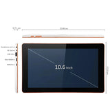 10.6 INCH 2GB DDR RAM 32GB ROM Tablet PC C24 Windows 10 Quad Core Z3735F CPU 1280 x 800 IPS USB 3.0 WIFI