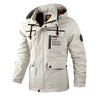 Fashion Men Casual Windbreaker Jacket Hooded Jacket Man Waterproof Outdoor Soft Shell Winter Coat Clothing Warm Fleece Thick - Lootquake