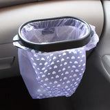 Mini poubelle de voiture portable à suspendre, boîte de rangement universelle écologique, anti-poussière, accessoires automobiles