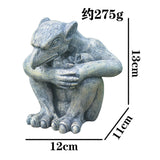 Statue de gargouille gothique décorative, sculpture de gardien de jardin de gargouille, décoration de cheminée de bureau de chambre à coucher de jardin de gargouille médiévale