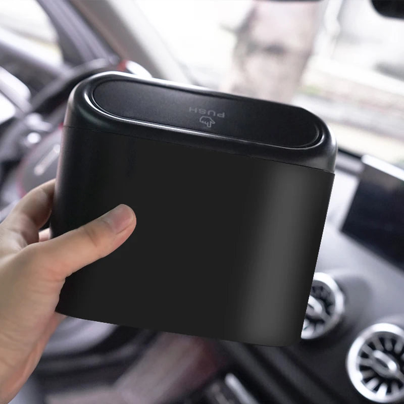 ABS square garbage bin, car mini garbage bin, suspended car dust storage box