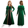 Girls Velvet Medieval Princess Dress Long Sleeve Renaissance Retro Robe Ancient Roman Long Dress for Halloween Carnival Party