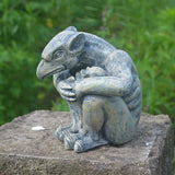 Statue de gargouille gothique décorative, sculpture de gardien de jardin de gargouille, décoration de cheminée de bureau de chambre à coucher de jardin de gargouille médiévale