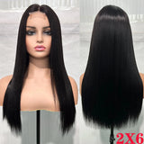 100% Unprocessed | Remy Human Hair | Bone Silky Straight | Indian Hair Closure Wig | Wear And Go | Glueless