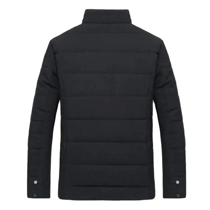 Men's Warm Jacket Winter Coats Fur Collar Windbreaker Cotton Padded Anorak Thick Black Coat Male Casual Fleece Jacket Men - Lootquake