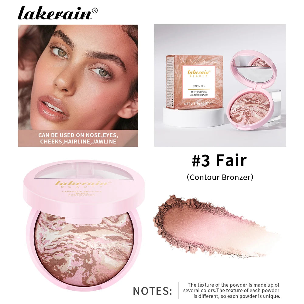 Matte Face Foundation Bronzer Pressed Powder Compact Long Lasting Oil Control Translucent Loose Setting Powder For Face Makeup