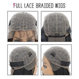 36" Knotless Box Braids Lace Front Wig | Full Lace Front Braided Wig | Synthetic Braids for Black Women