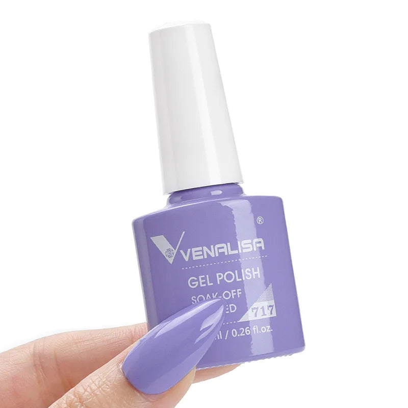 Venalisa Nail Gel Polish 7.5ml #758 Funny Bunny Milky White VIP3 Collection Long Wear Diamond Top Coat Soak Off UV LED Gel Nail