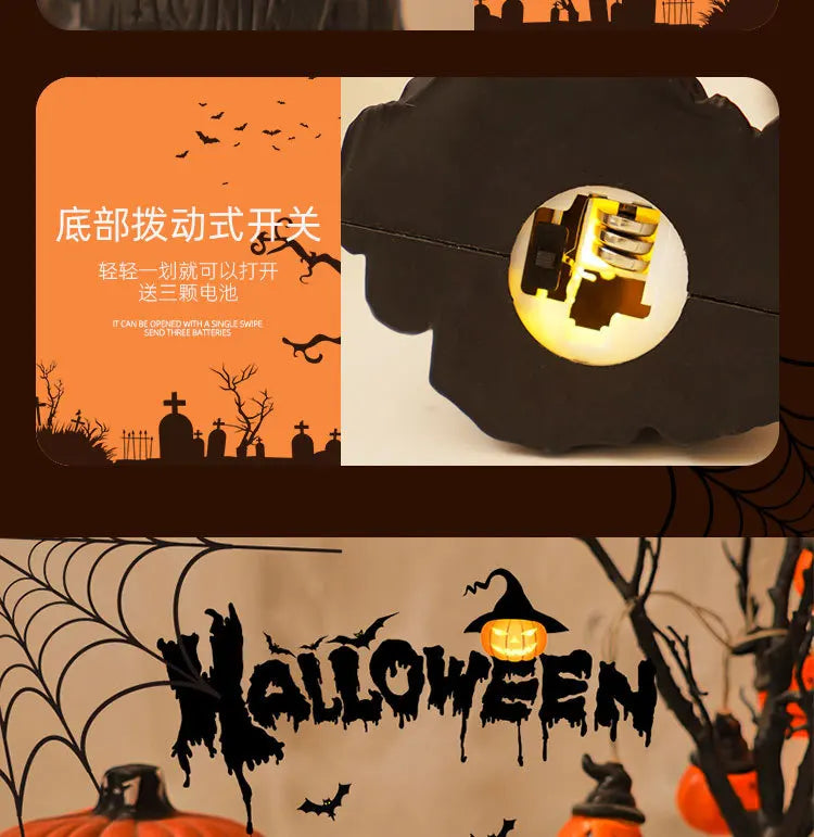 NEW Halloween Decorations, Ghost Tree Stumps, Small Ornaments, Terrifying Ghosts, Bedroom Scene Decorations, Lights