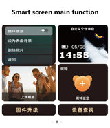 Mini haut-parleur Bluetooth intelligent à écran tactile, lecteur audio portable, appel mains libres sans fil, boîte à musique MP3, prise en charge de la lecture TF, contrôle par application