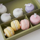 Velas de aromaterapia con diseño creativo de macarrones (2025), colección de fragancias para el hogar, adornos decorativos, regalos de Navidad y cumpleaños.