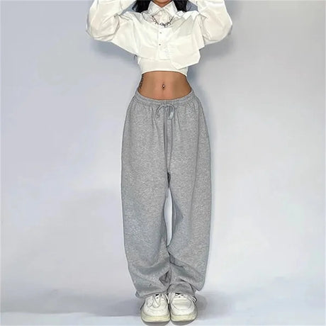 Women American Vintage Baggy Pants Y2K Hip Hop Joggers Oversized Trousers Female Casual Sports Sweatpants Spring Fall Streetwear - Lootquake