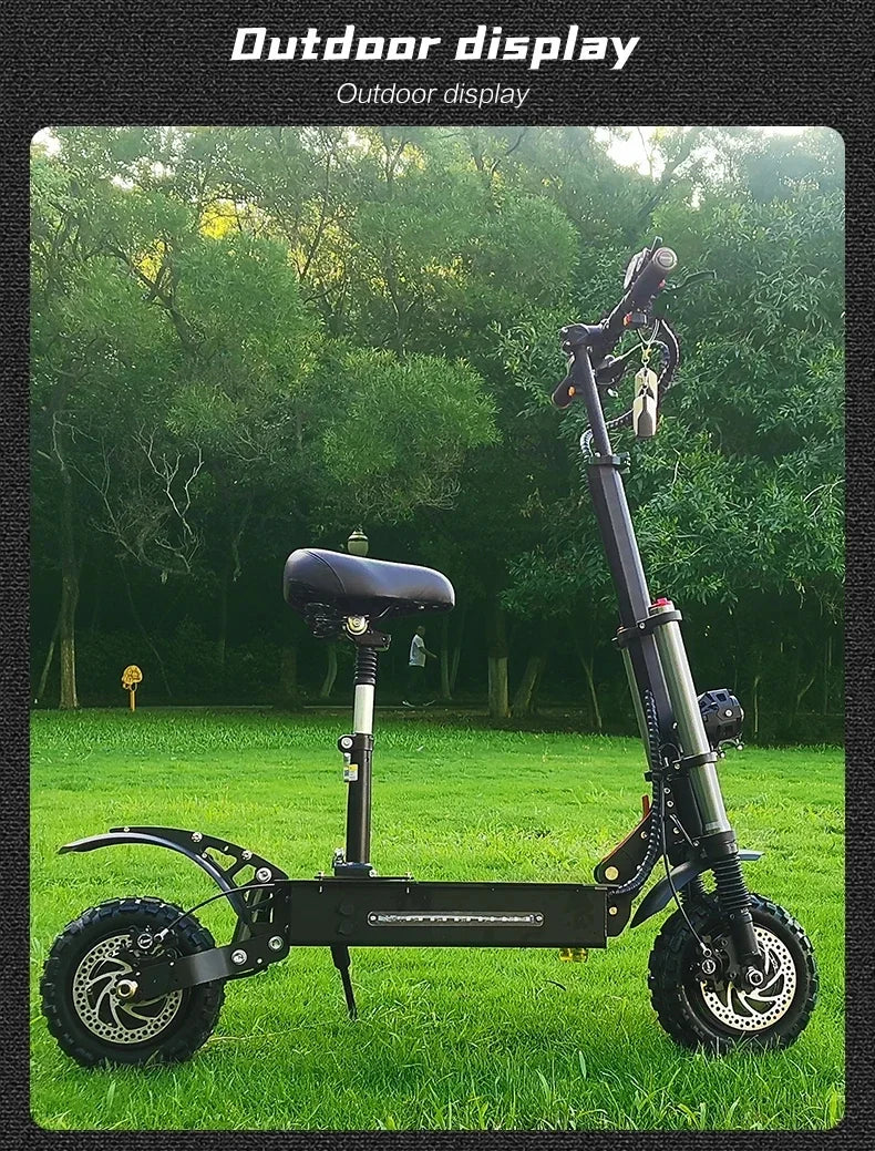 Boyueda S3 6000w 60v 38ah electric scooter dual motor removable seat hydraulic shock absorption 11 inch off-road tyre escooter