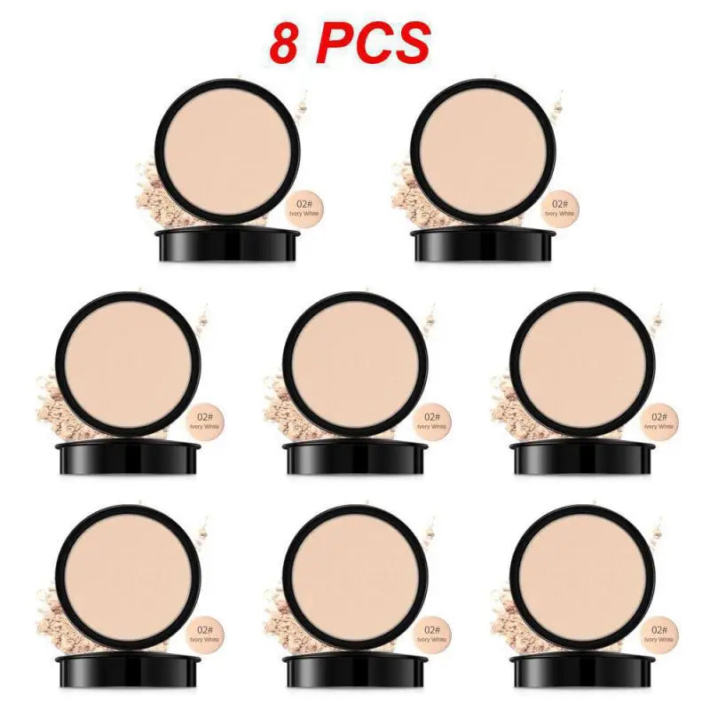 Pressed Powder Waterproof Long-lasting Full Coverage Face Compact Setting Powder Makeup Foundation Oil Control Cosmetics