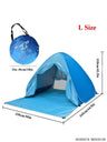 With Door Curtain 2-3Persons Pop Up Beach Tent Automatic Quickly Open Outdoor Camping Tour UV50+ Portable Ultralight Sunscreen - Lootquake