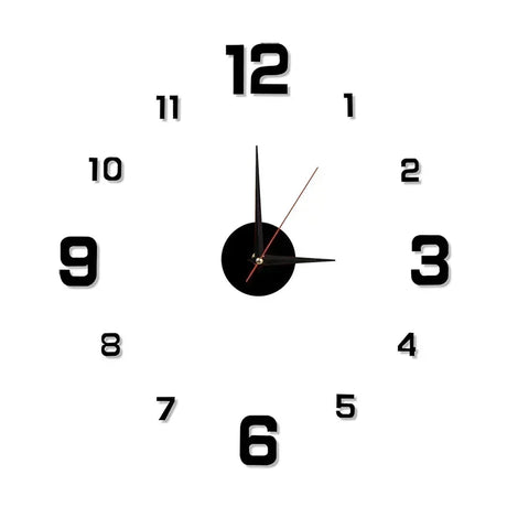 New 3D Acrylic Mirror Wall Clock Sticker for 40CM Fashion DIY Quartz Clocks Watch Home Decoration Living Room Stickers - Lootquake