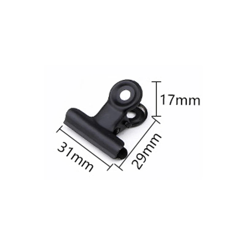 10p Black Metal Clip Stationery Office Supplies Household Paper Clip Fixing Small Book Clip Sketching Board Sketching Clip