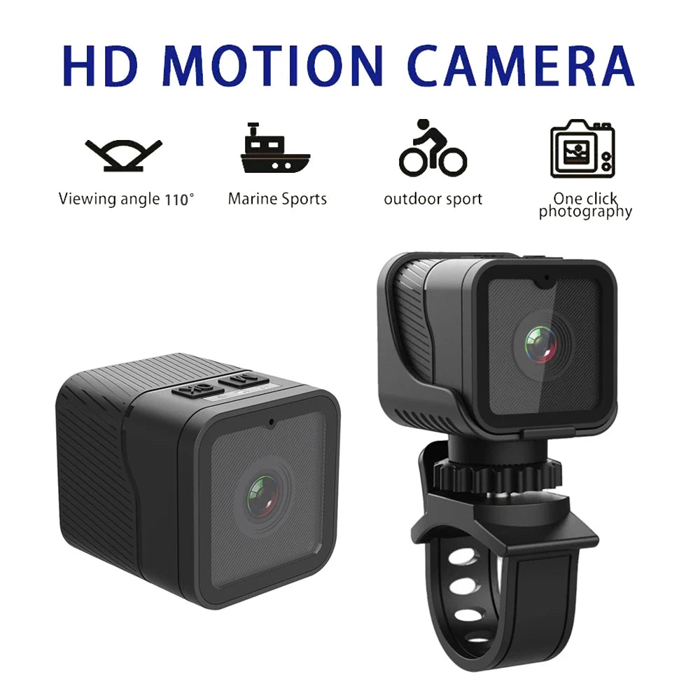 1080p High-Definition Portable Sports Mini Camera With Hotspot WiFi Waterproof Camera, Motorcycle And Bicycle Driving Recorder