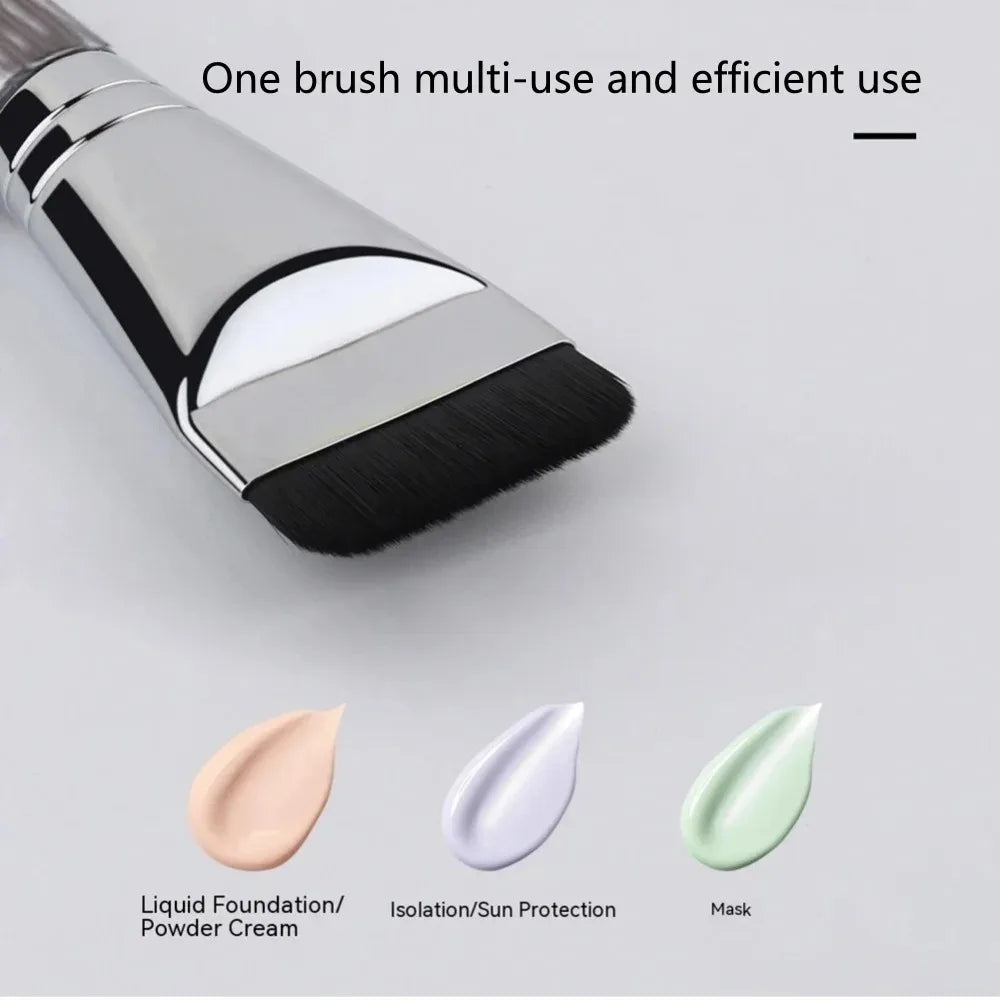1 pc Foundation Brush – Thin Face Contour Brush for BB Cream, Foundation Powder, Cream & Facial Mask Makeup Applications
