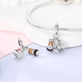 Coffee Cup Charms 925 Silver Beads For Woman Fit Original Bracelet Making Fashion Jewelry - Lootquake