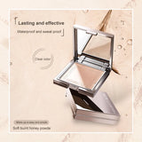 Waterproof powder with mirror, durable makeup, full face coverage, compact powder, cosmetics base, 3 colors