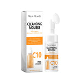 Limpiador facial con vitamina C, limpieza suave, antiacné, control de grasa, reducción de poros, iluminador, hidratante, limpiador facial con aminoácidos.