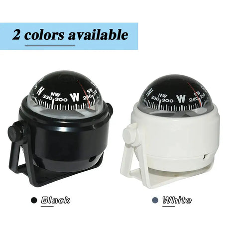 Navigation Car Compass For Marine Car Boat Pivoting Electronic LED Light Guide Ball Vehicle Navigation Tool Compass Accessories - Lootquake