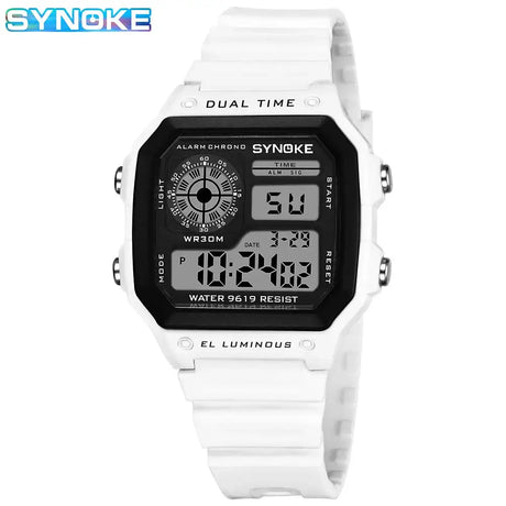 SYNOKE Digital Watches Lady Sports Luminous Multifunction Waterproof Chrono Wristwatch Outdoor Girls Fashion Student Watch New - Lootquake